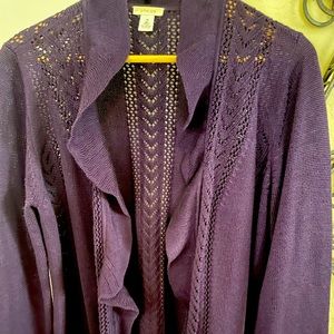 Purple cardigan by Chico in size 2